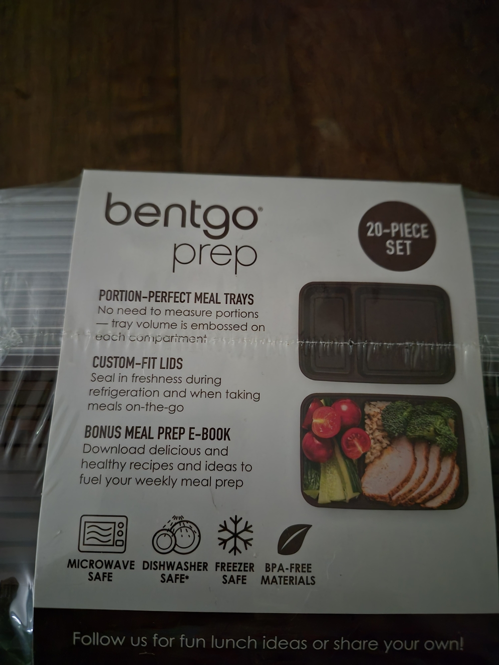 bentgo prep 20-Piece Meal Tray Set - Black